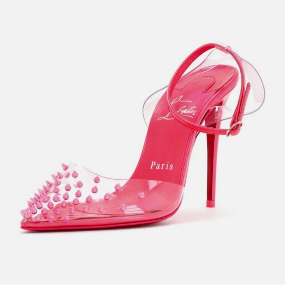 Christian Louboutin Red Spiked Heels